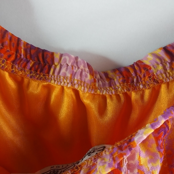 Erika Brooke 24 Pink Orange Strapless Dress Plus - Picture 4 of 6